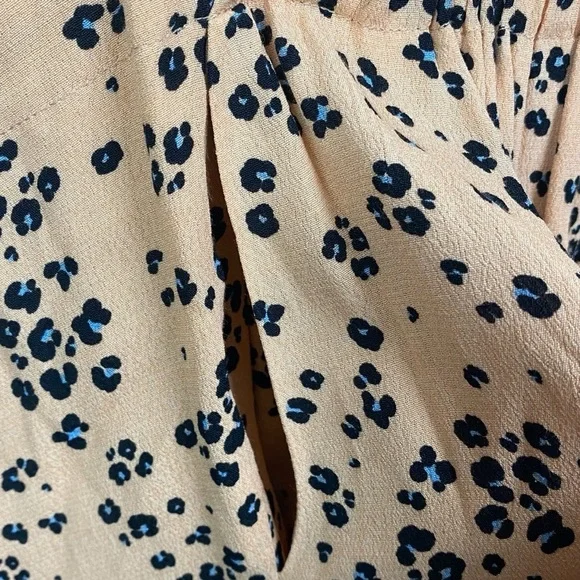 Cupcakes and Cashmere Women’s Summer Peach Midi Dress Animal Print Size Large - Picture 9 of 11